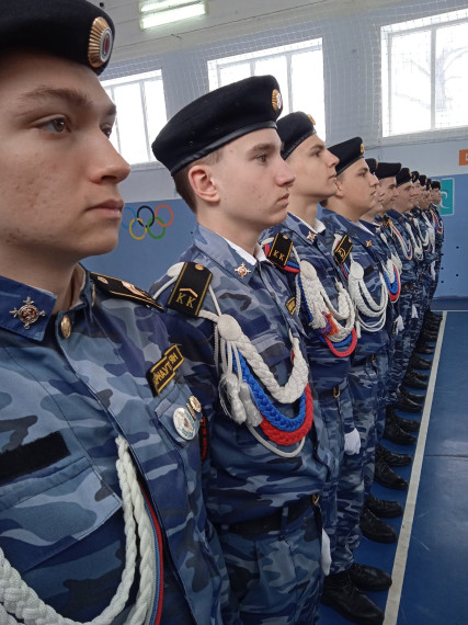 Кадеты в ГОАОУ «Центре непрерывного образования обучающихся с особыми образовательными потребностями «Траектория» в преддверии Дня защитника Отечества.